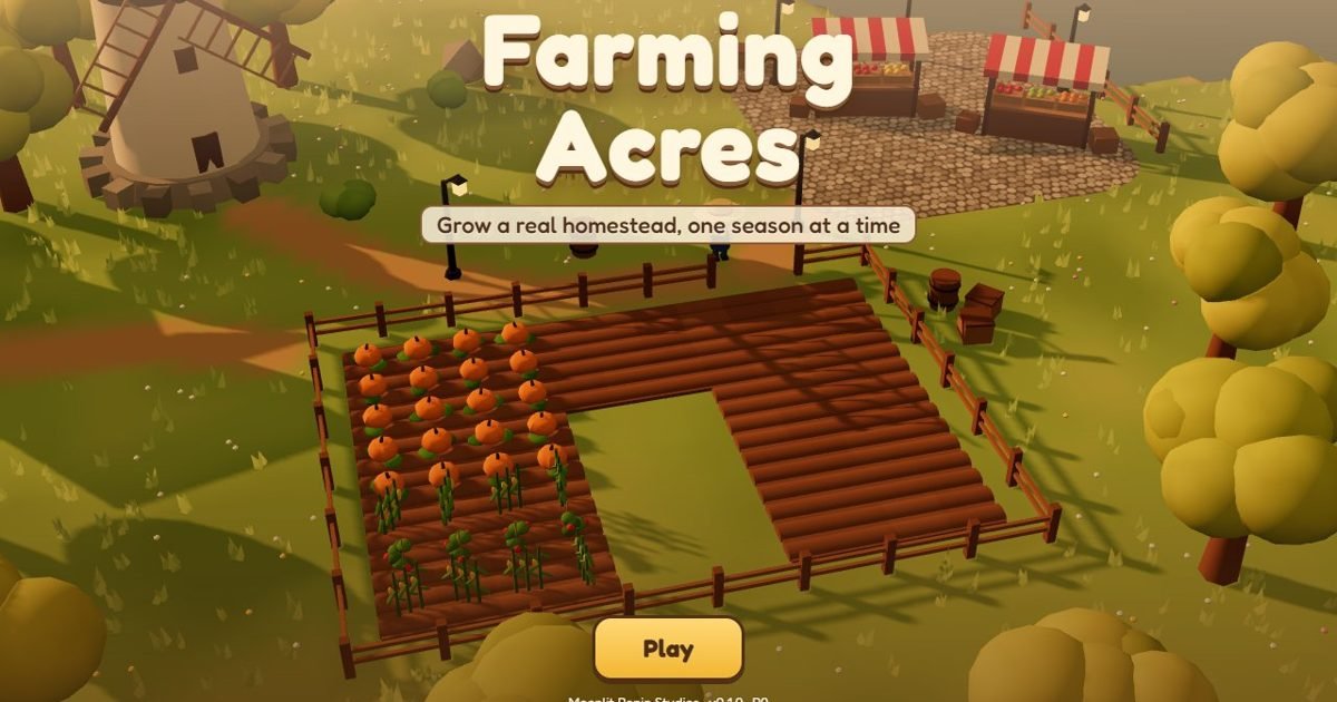 Farming Acres: a cozy 3D homestead on a sunny clifftop