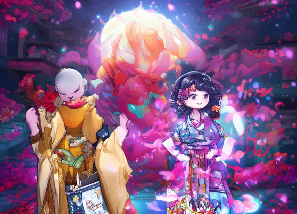 The Monk and the Dragon Sister key art