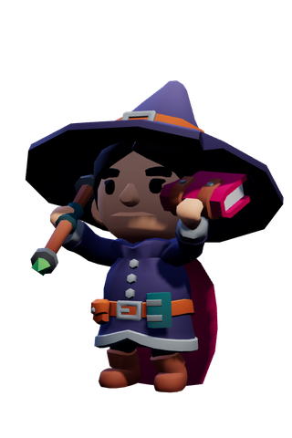 Hoshi, a star mage in a purple hat