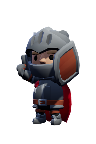 Kaito, a knight with sword and shield