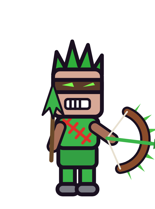 Rocco, the earth ninja with a bow