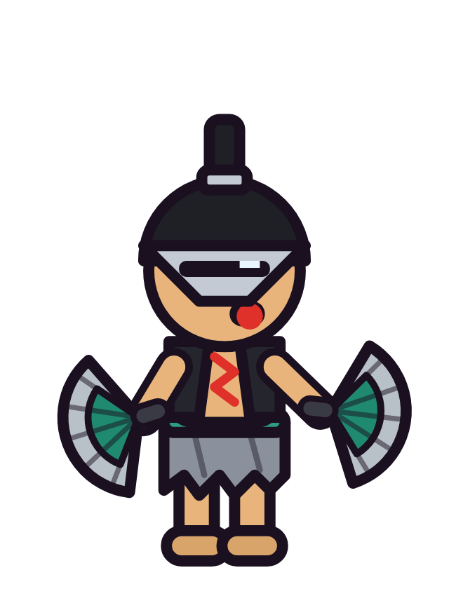 Kaze, the air ninja with steel fans